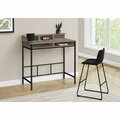 Daphnes Dinnette 48 in. Computer Desk with Standing Height Dark Taupe & Black DA3603445